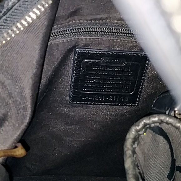 Coach bucket signature blk bag canvas and Leather - Picture 9 of 13